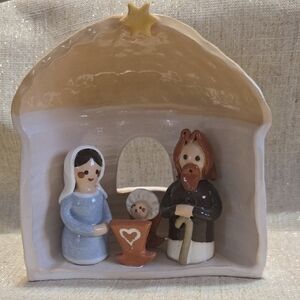 Ceramic Nativity Scene Figurine